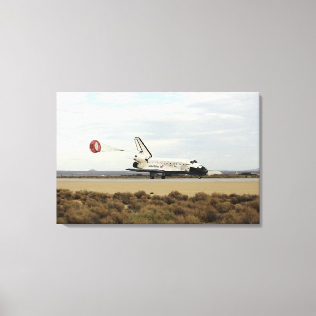 Toile Space Shuttle Discovery déploie son parachute de t (Recto)