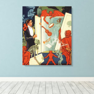 Toile Spectacle de magie vintage de Carter le Grand