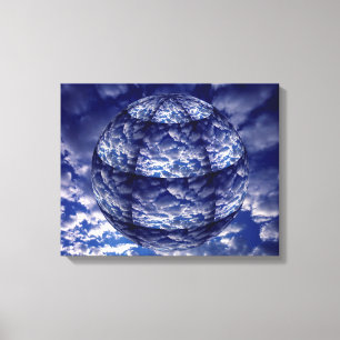 Toile Sphère 3D de nuage abstrait