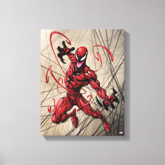 Toile Spider-Man | Carnage bondissant en avant (Recto)