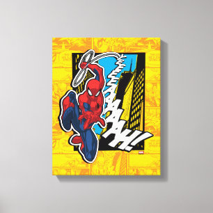 Toile Spider-Man   Panneaux animés tournants Web Pop Art