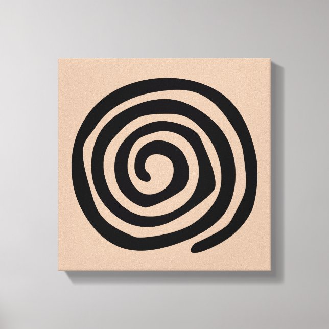 Toile Spirale de pétroglyphes tribaux art primitif antiq (Recto)