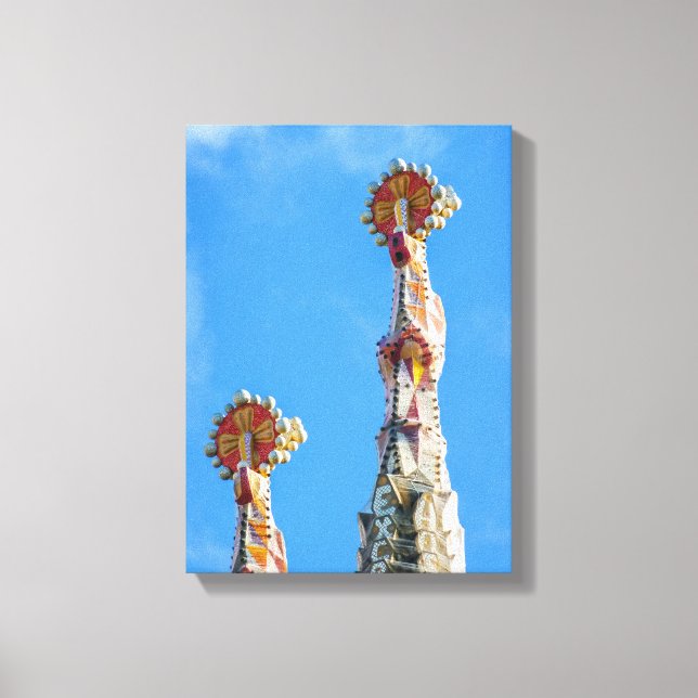 Toile Spires de La Sagrada Familia à Barcelone, Espagne (Recto)