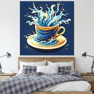 Toile Splash de café océanique