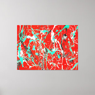 Toile SPLATTER COLORÉ LXXV - Peinture d'action -