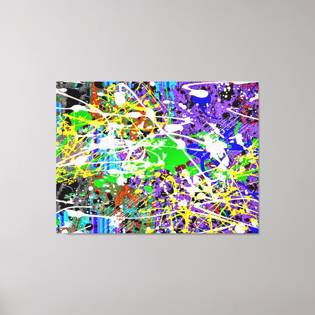 Toile SPLTR DE MUNDO_04 - Peinture d'action - Peinture d (Recto)