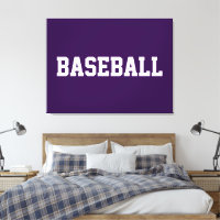 Sportif Athlétique Texte BASEBALL Blanc Sur Fond V