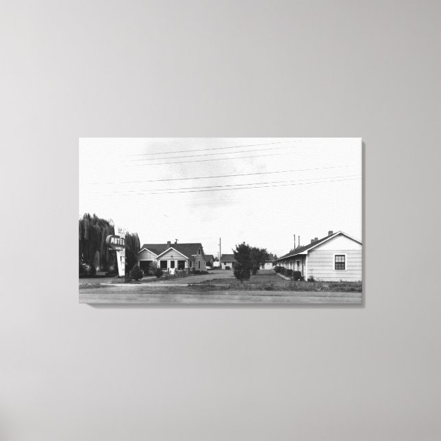 Toile Springfield, OU Motel Sutton sur la route McKenzie (Recto)