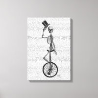Squelette sur monocycle
