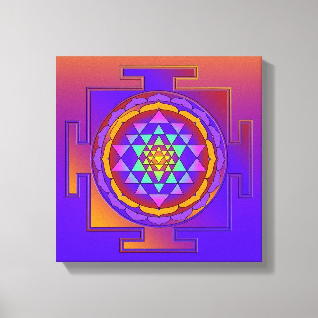 Toile SRI YANTRA pleine couleur + vos idées (Recto)