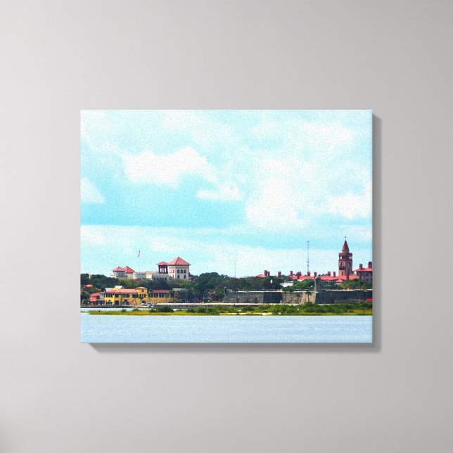 Toile St. Augustine, Floride Vue sur le fleuve (Recto)