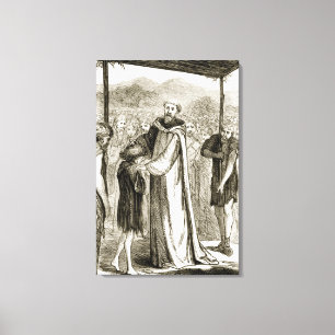 Toile St Columba bénit un garçon sauvage, de 'The Trias