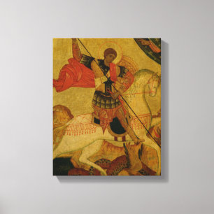 Toile St George massacrant le dragon