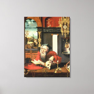 Toile St Jerome dans son étude