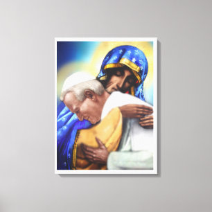 TOILE ST JOHN PAUL II ET NOTRE DAME