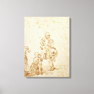 Toile St Martin et le mendiant (stylo et encre sur le