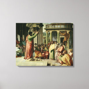 Toile St Paul prêchant à Athènes (bande dessinée pour le