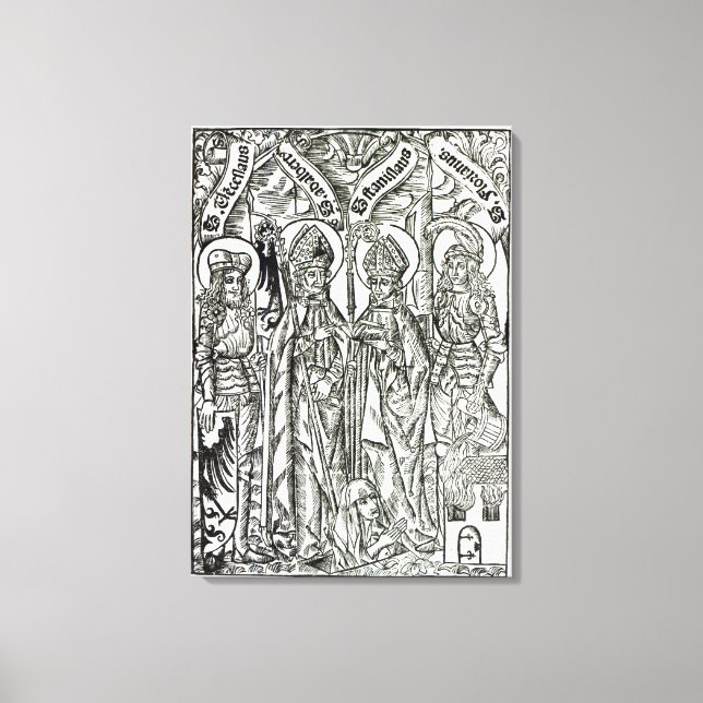 Toile St. Wenceslaus, Adalbert, Stanislaus St. Florian (Recto)