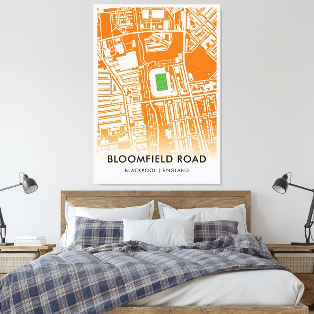 Toile Stade Bloomfield Road à Blackpool, Angleterre (Insitu(Chambre))