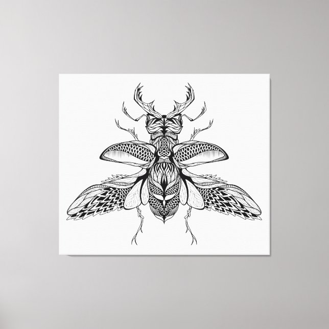 Toile Stag-Beetle psychédélique inspiré 6 (Recto)