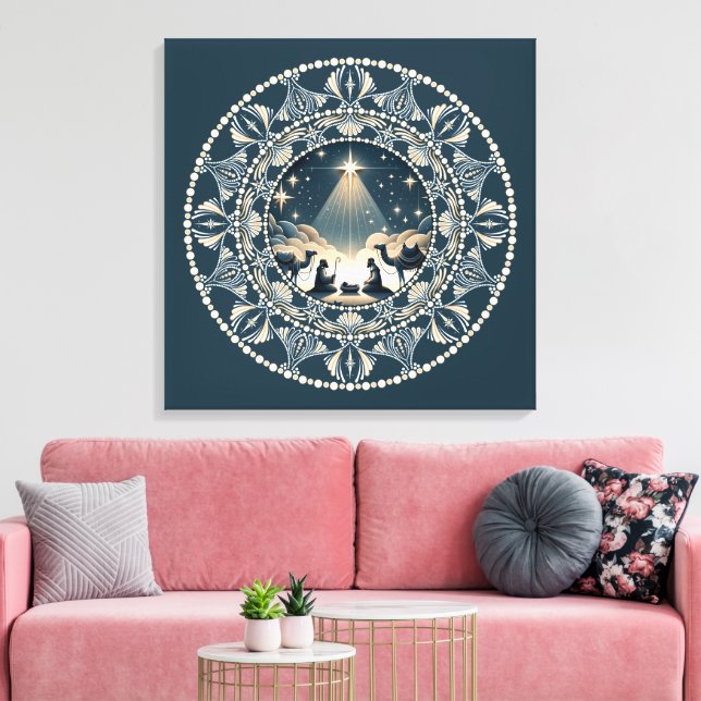 Toile Star of Wonder Nativity Dot Mandal Canvas Art (Insitu(Salon))