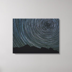 Toile Star Trails Around Polaris   Col d'Ingall