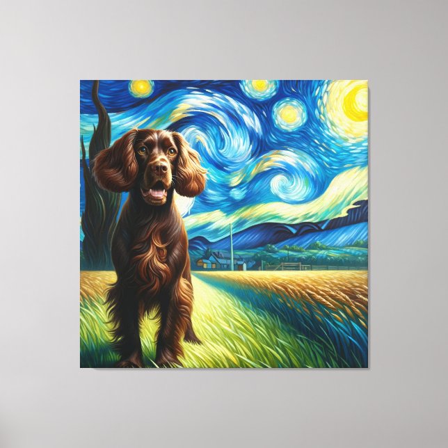 Toile Starry Boykin Spaniel Chien Portrait - Portrait po (Recto)