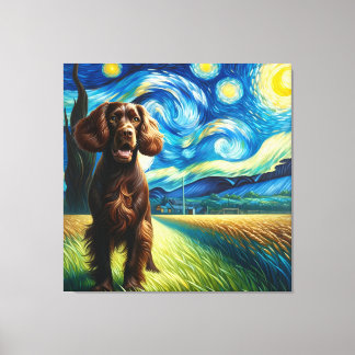 Toile Starry Boykin Spaniel Chien Portrait - Portrait po