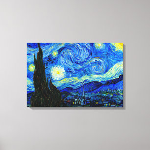 Toile Starry Night by Van Gogh Triple Panel Canvas Impri