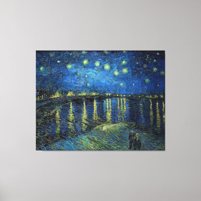 Toile Starry Night over the Rhone by Van Gogh (Recto)