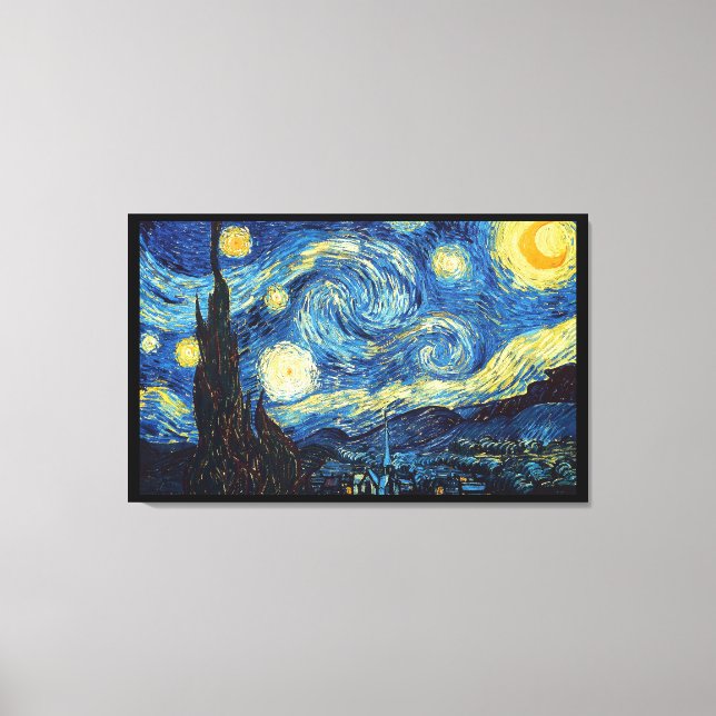 Toile Starry Night Van Gogh Imitation Style Peinture (Recto)
