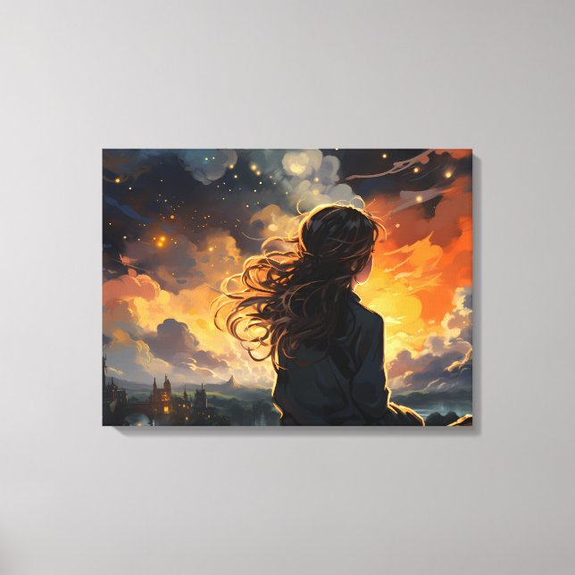 Toile Starry Sky en feu (Recto)
