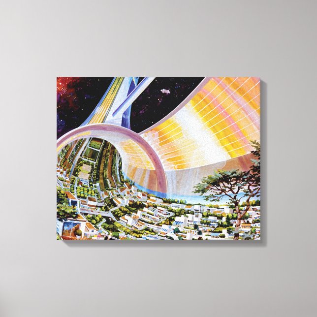 Toile Station spatiale Torus Habitat Colonie Artiste Con (Recto)
