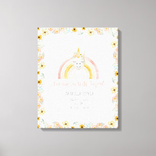 Toile Statistiques de naissance Licorne Magique Fille Ea