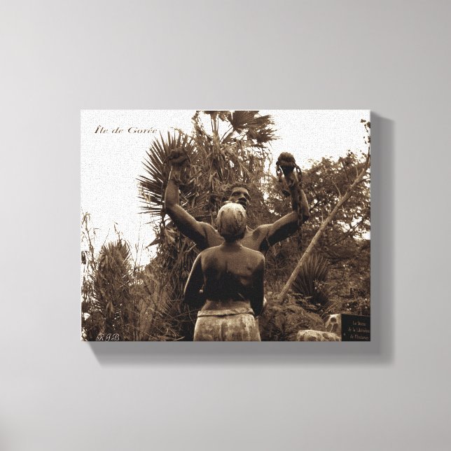 Toile Statue De Libération - Île De Gorée, Sénégal (Recto)