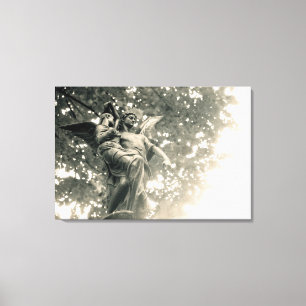 Toile Statue de St Michael, cimetière de Pere Lachaise,