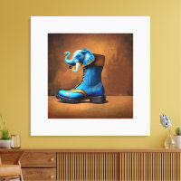 Steampunk Elephant Boot imprimé