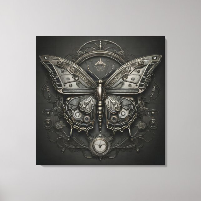 Toile Steampunk Serenity - Butterfly Digital Art (Recto)
