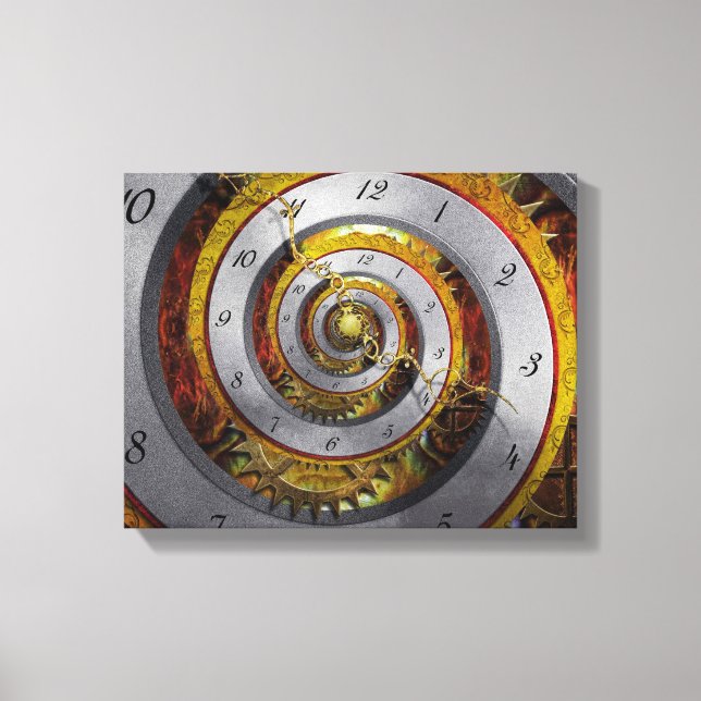 Toile Steampunk - Spirale - Temps infini (Recto)