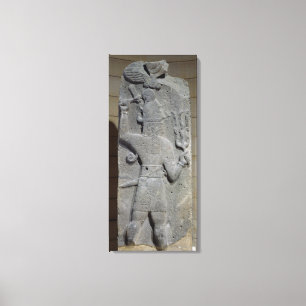 Toile Stela de Teshub, dieu violent syrien