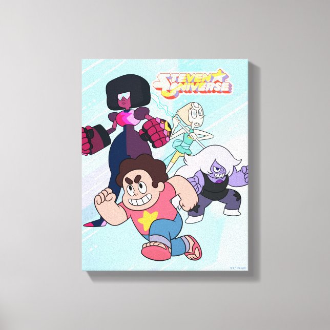 Toile Steven Universe | Crystal Gem Group Action (Recto)