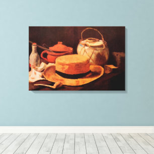 Toile Still Life Casquette de paille jaune par Vincent v
