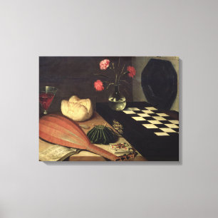 Toile Still Life with Chess-board, 1630