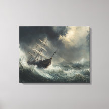 Stormy Seas Sailboat Peinture Mur Art Décor
