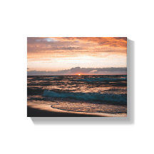 Stretched canvas with beach waves image