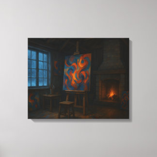 Toile Studio d'hiver de l'artiste Abstrait