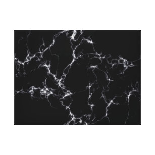 Toile Style marbre élégant4 - Noir et Blanc