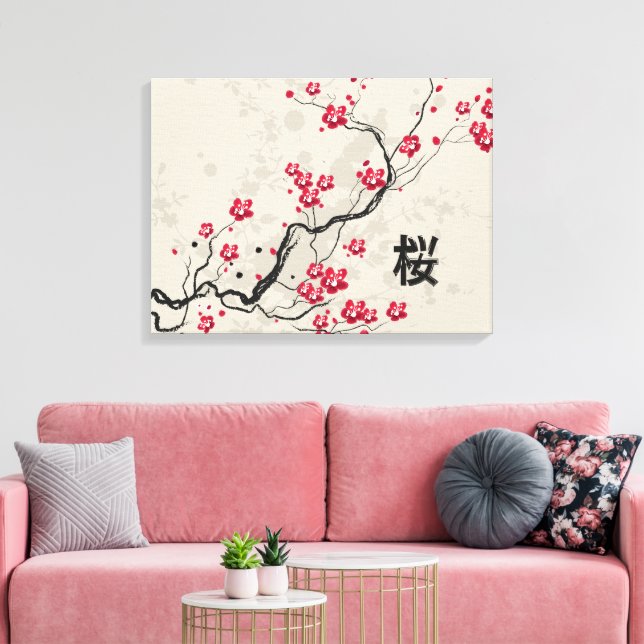 Toile Style oriental Sakura Cherry Blossom Art (Insitu(Salon))
