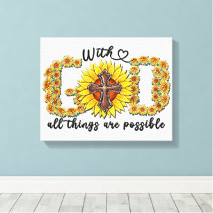 Toile Sublimation et écriture de tournesol inspirante