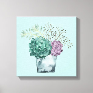 Toile Succulents de la collection   de bonheur de plante